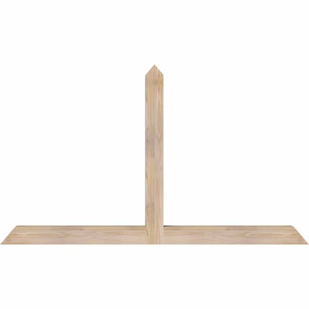 Ekena Millwork Portland Smooth Timber Gable Bracket, Douglas Fir, 60"W x 35"H x 3 1/2"D x 3 1/2"F, 14/12 Pitch GBW060X35X0404POR00SDF